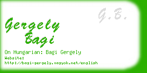 gergely bagi business card